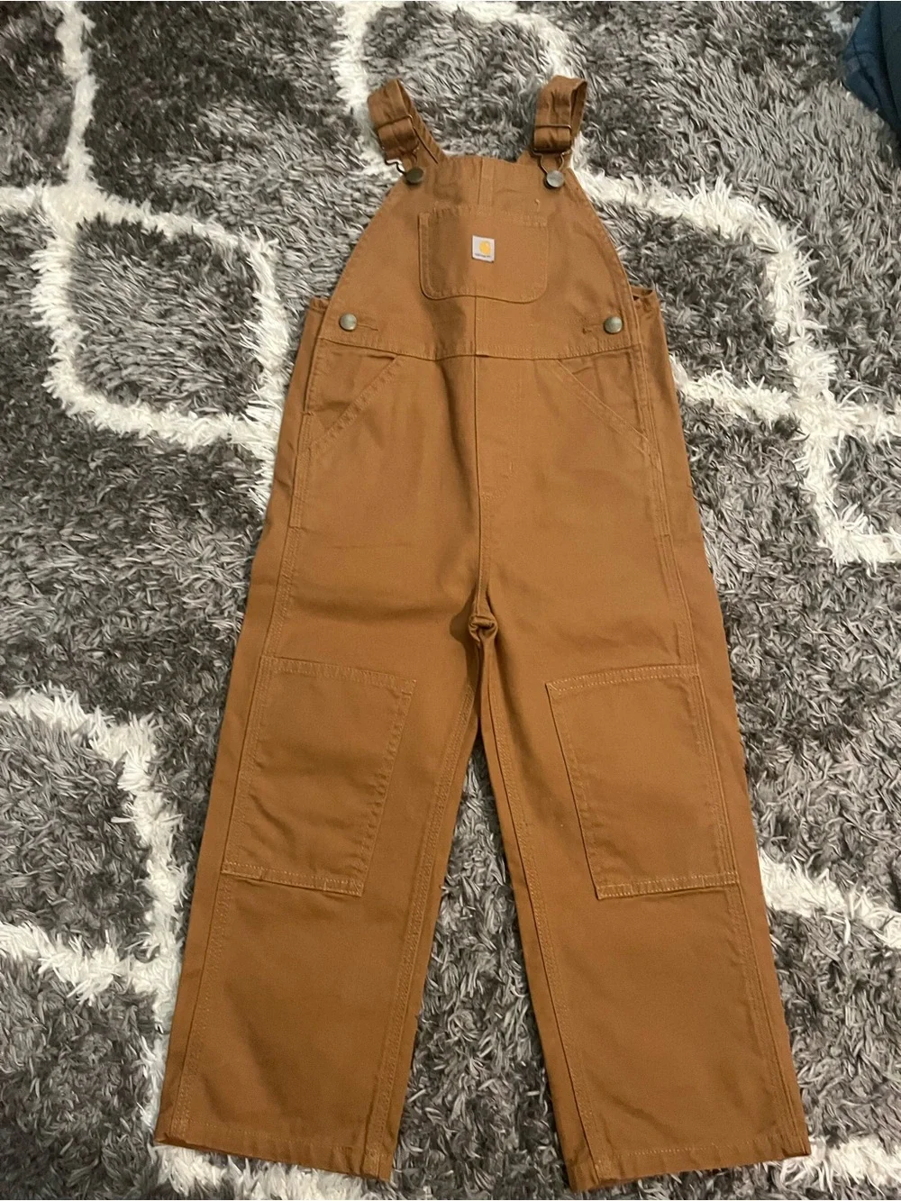 Carhartt Kids Caramel Brown Duck Overalls